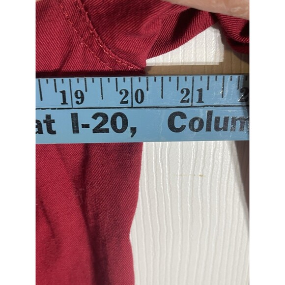 ce schmidt workwear denim shirt Medium Red W/ Metal Snap Buttons - Picture 8 of 9